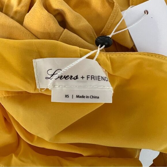 NWT Revolve x Lovers & Friends Taylor Gown in Golden Rod | size XS - Picture 10 of 11